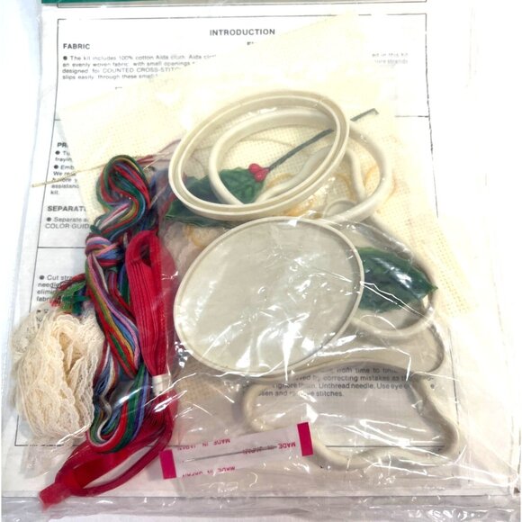 Bucilla Lace Delights Counted Cross-Stitch Ornament Kit Set Of 2 Christmas Heril - Picture 5 of 5